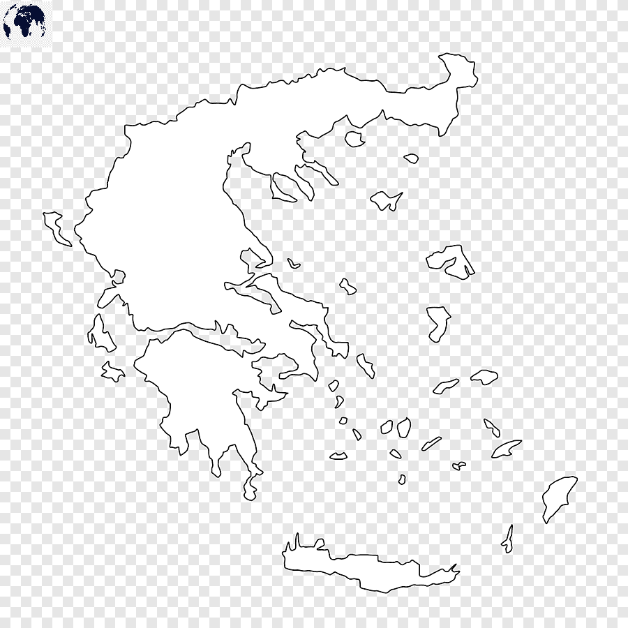 Printable Greece Blank Map With Outline Transparent Map PDF