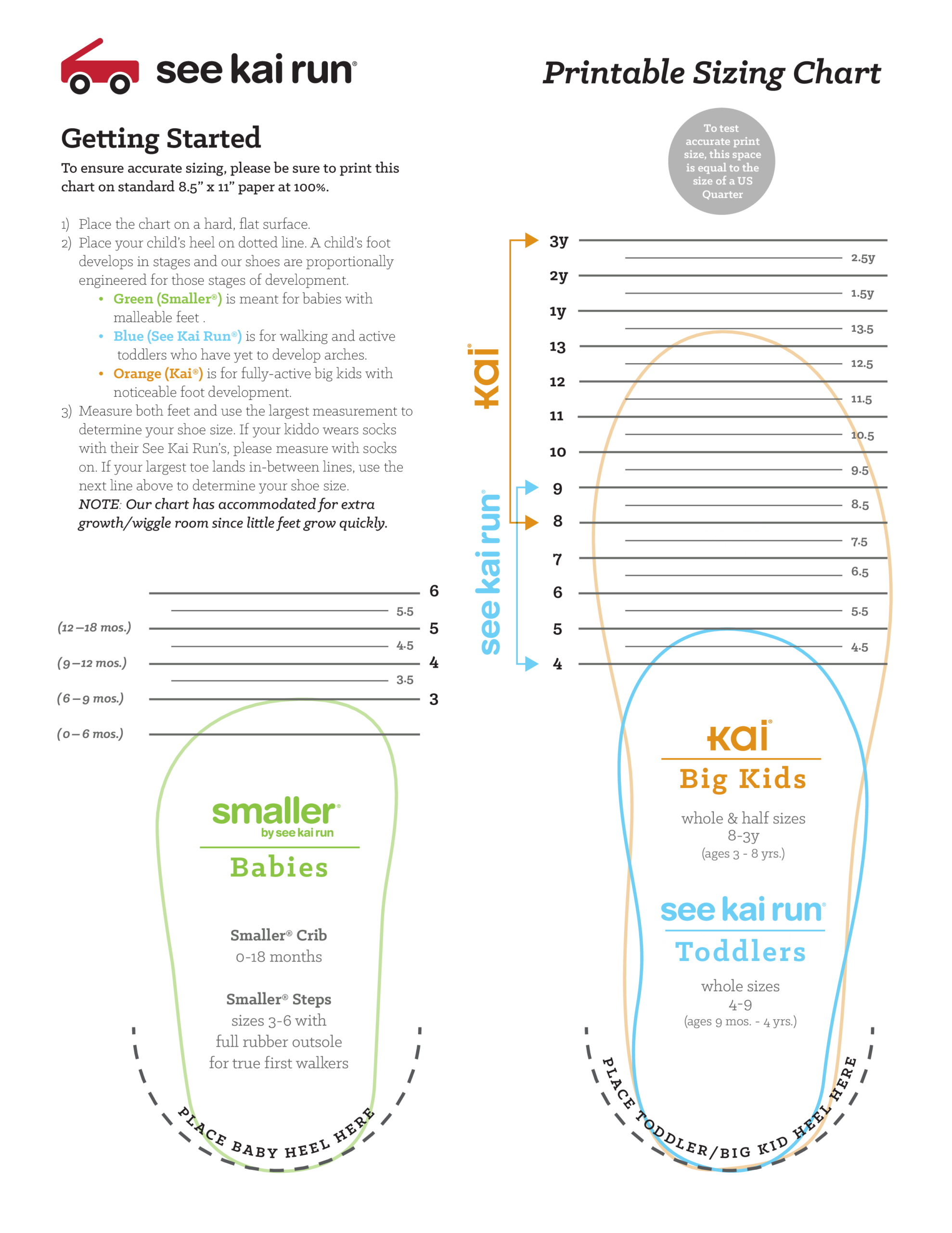 Printable Infant Shoe Size Chart Clearance