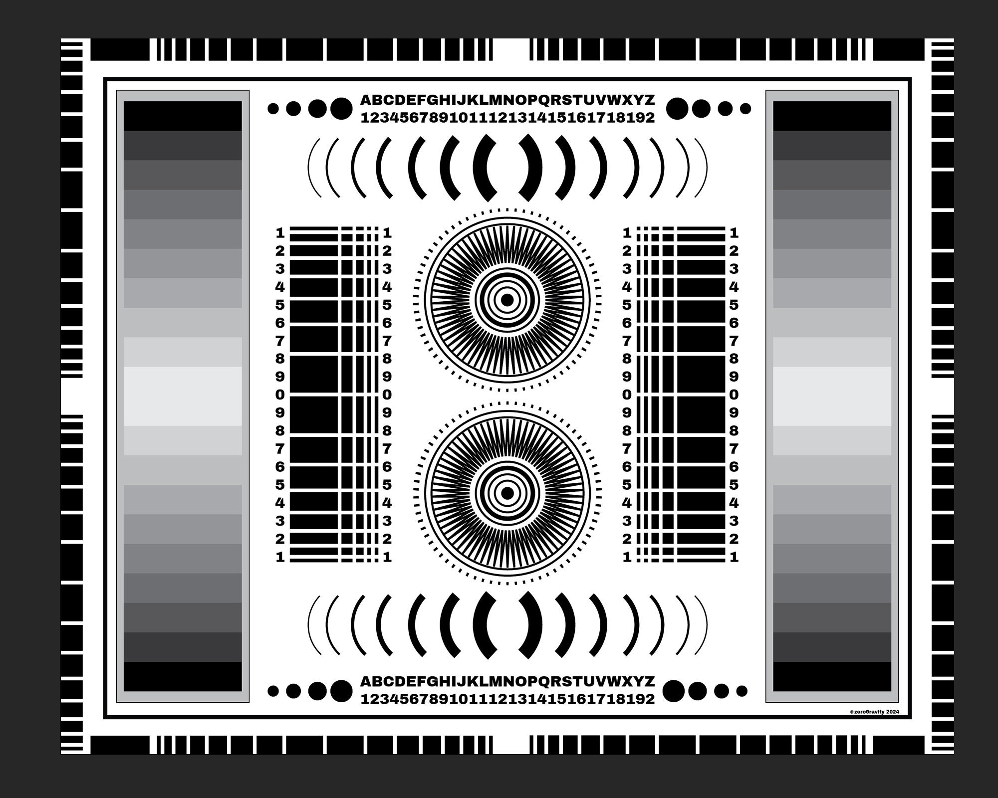 Printable Lens Calibration Lens Sharpness Free Lens Calibration Chart Pattern Camera Lens