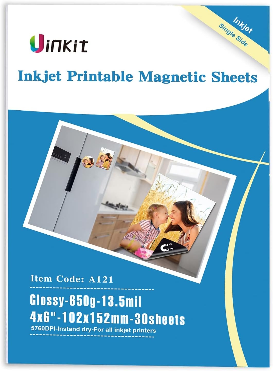 Printable Magnetic Sheets Bulk Printable Magnet Sheets 8 5x11 Inch Glossy Magnetic Paper For Inkjet Printers 50 Sheets DIY Refrigerator Magnets