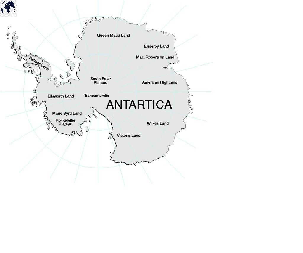 Printable Map Of Antarctica Political With Countries