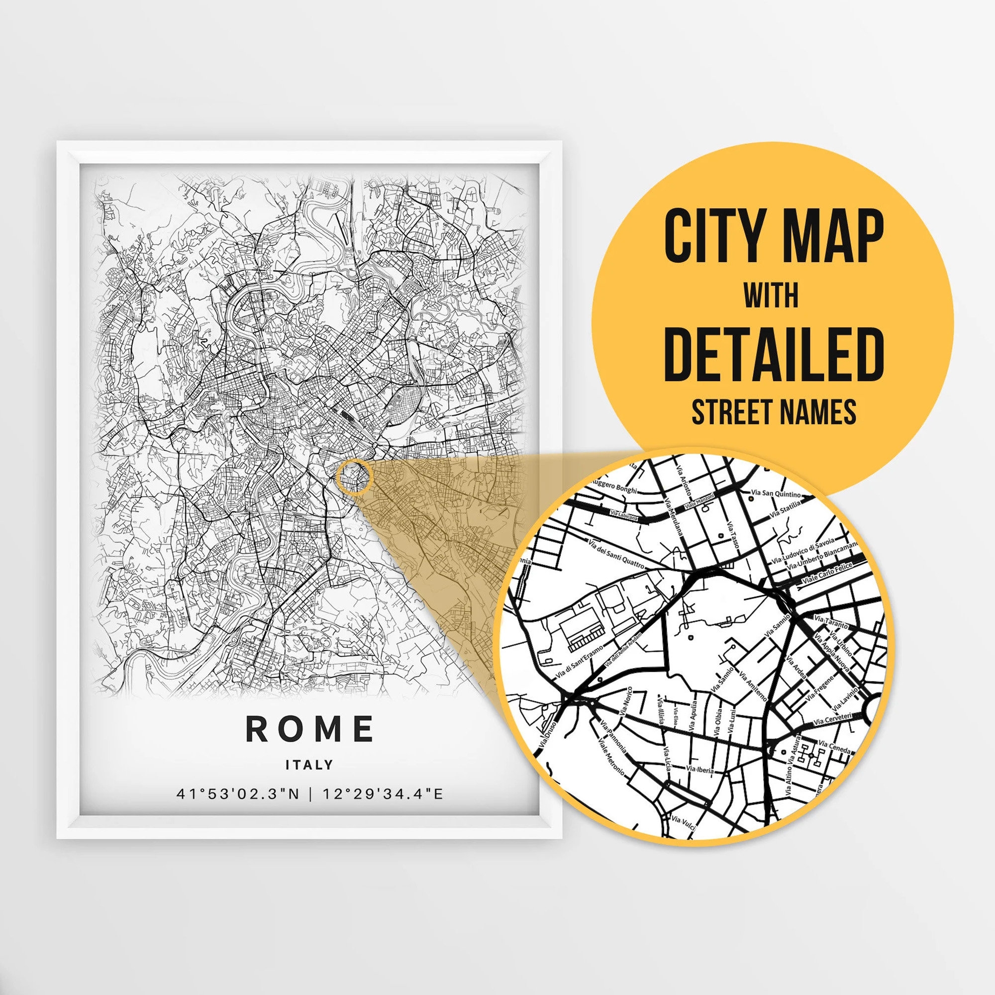 City Map Rome Printable