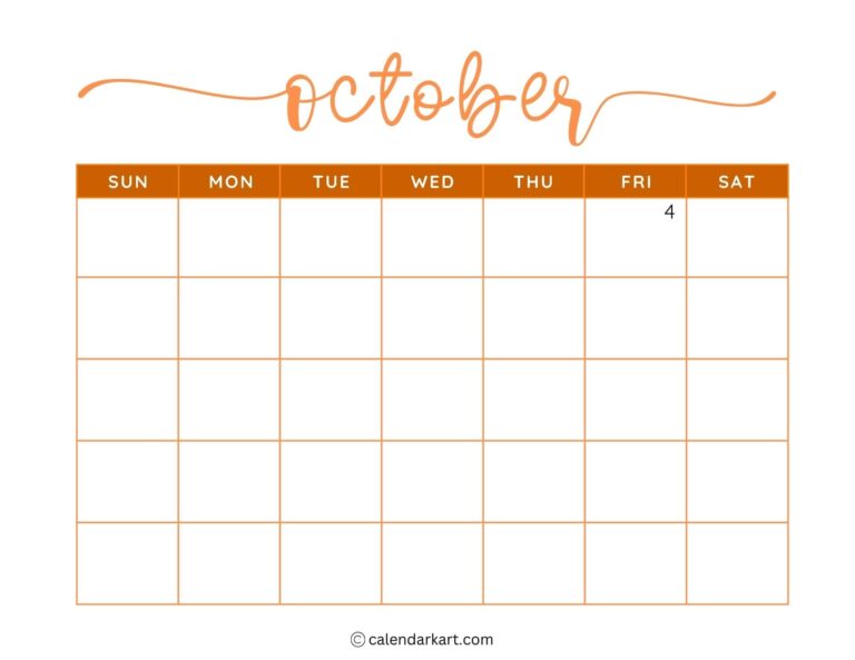 Printable Monthly Weekly And Yearly Blank Calendar Templates