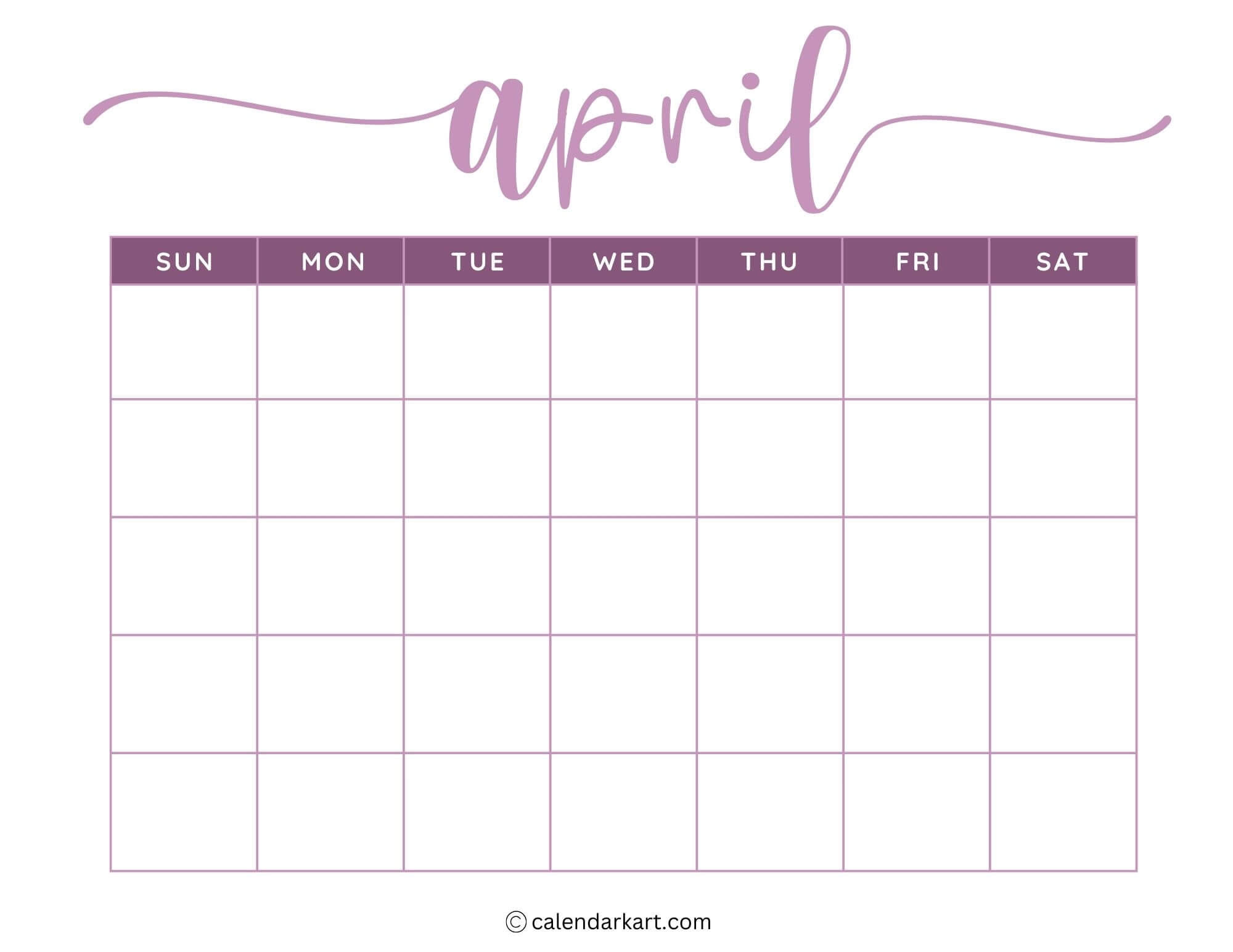 Printable Monthly Weekly And Yearly Blank Calendar Templates