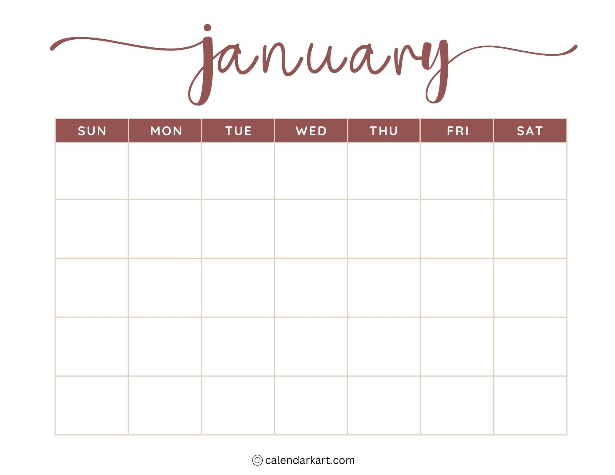 Calender Printable Free