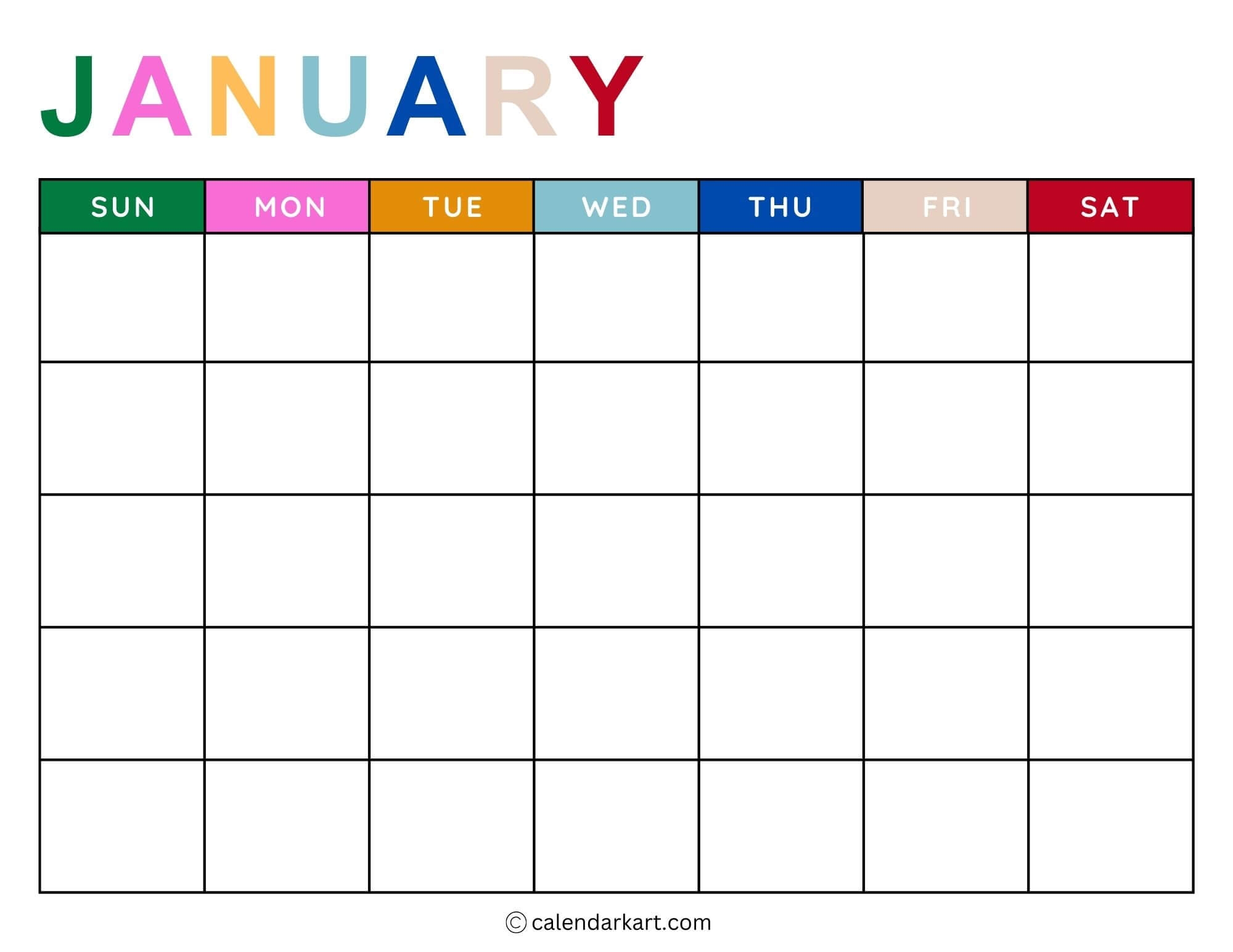 Printable Monthly Weekly And Yearly Blank Calendar Templates