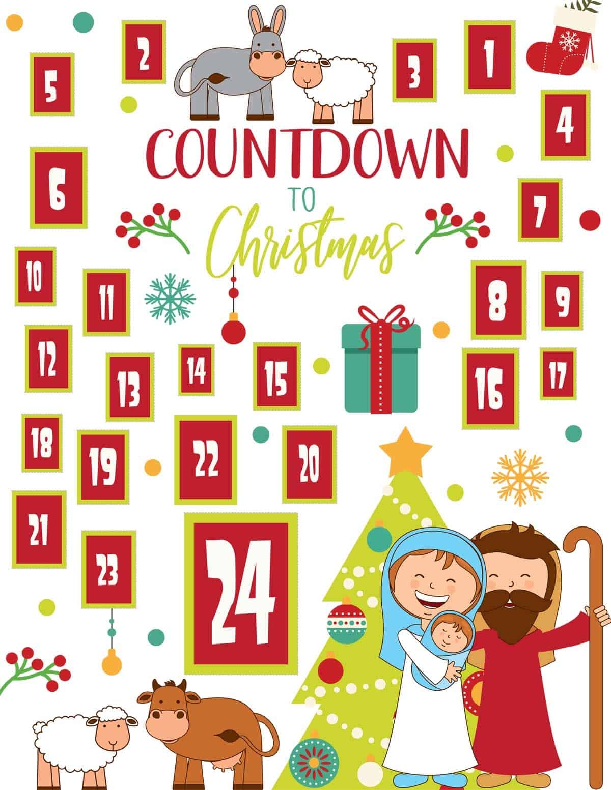 Printable Nativity Advent Calendar Skip To My Lou Printable Nativity Advent Calendar Skip To My Lou
