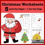 Printable PDF Christmas Activity Sheets For Kid Children Daycare Childcare School Kindergarten Preschool Toddler ECE Early Learning Etsy