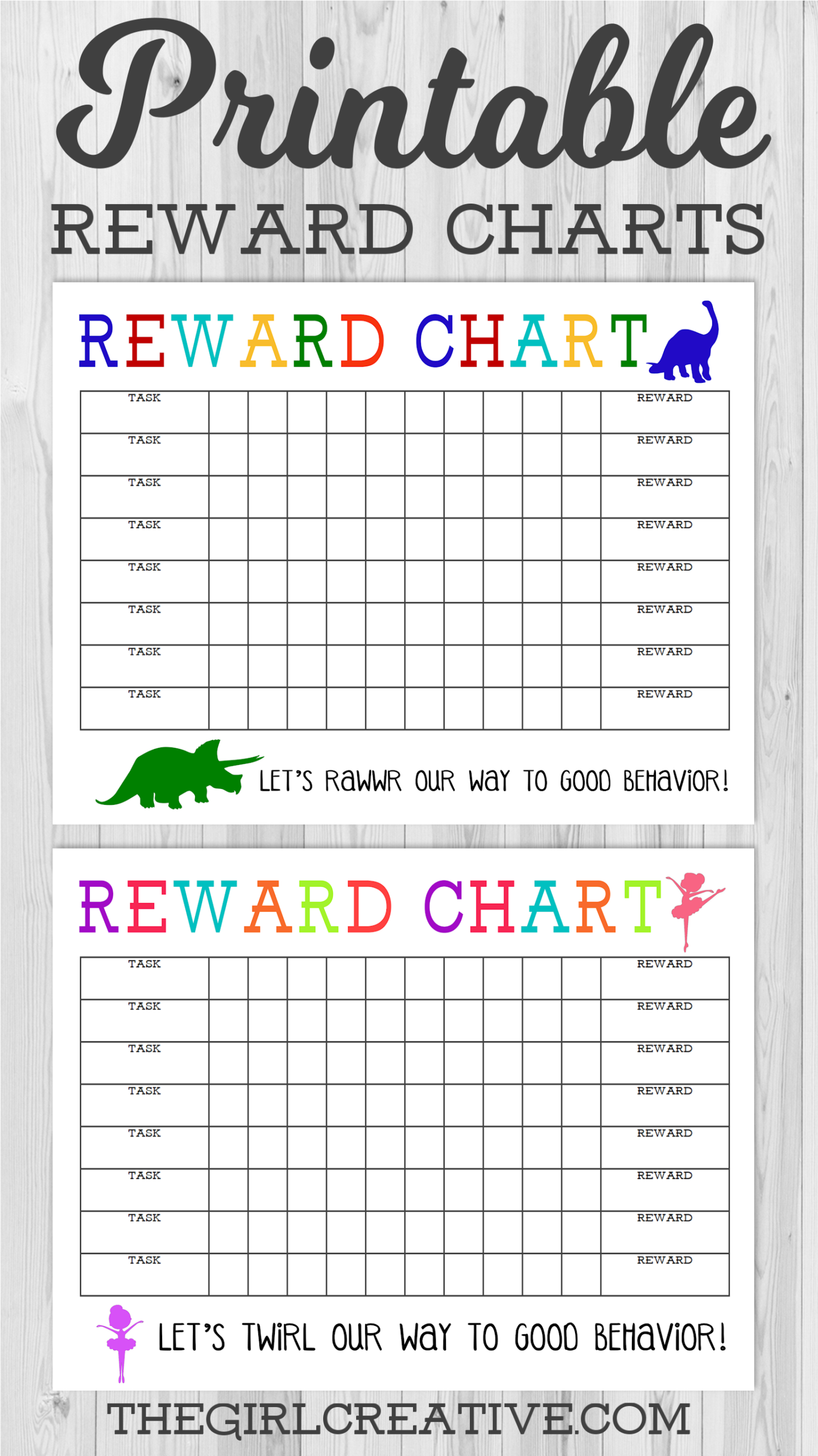 Printable Reward Charts Boy U0026 Girl The Girl Creative