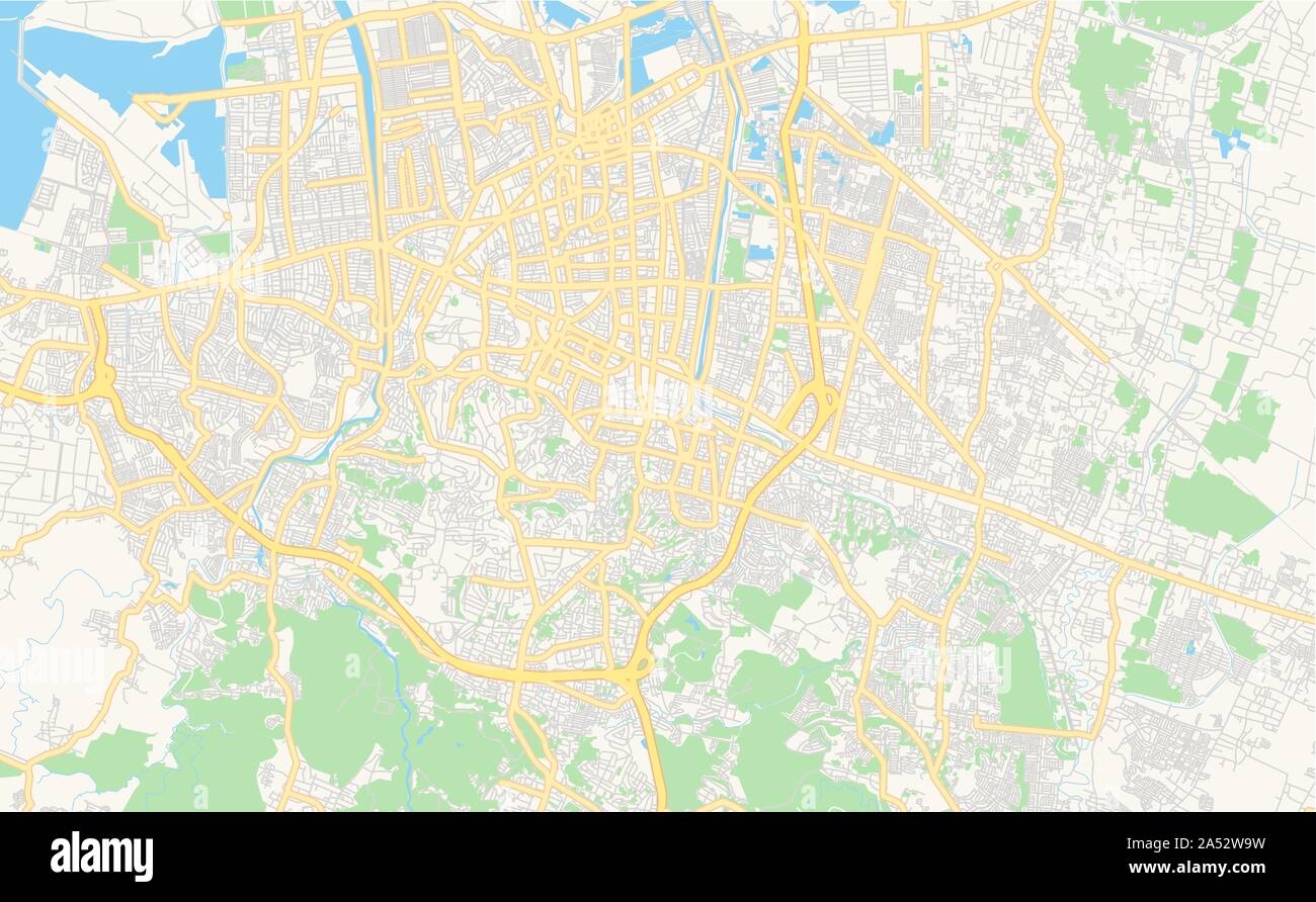 Printable Street Map Of Semarang Province Central Java Indonesia Map Template For Business Use Stock Vector Image U0026 Art Alamy