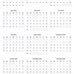 Printable Yearly Calendar 2026 Full Year At A Glance Custom Calendar Maker