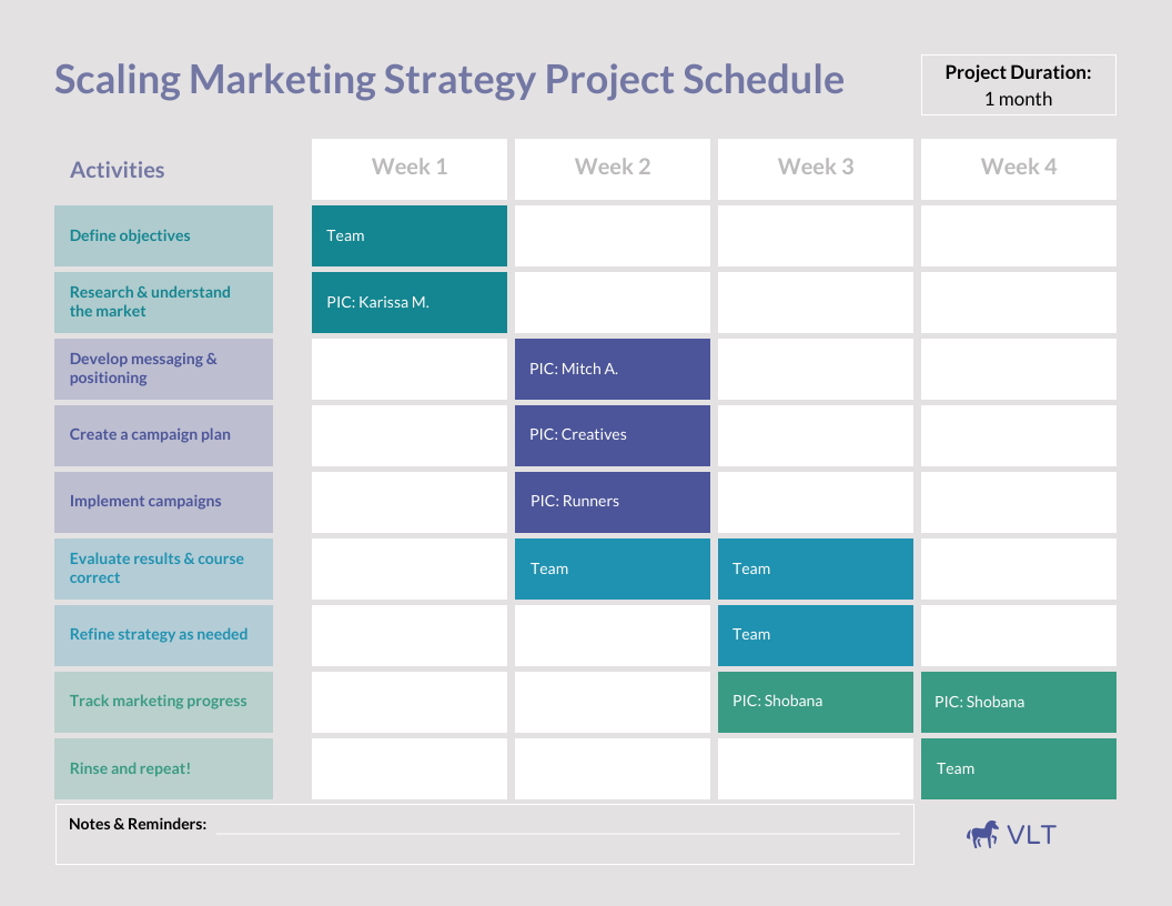 Project Calendar Template Venngage