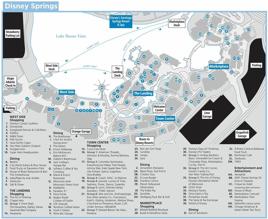 Proofread The Disney Springs Map For The 2022 UGWDW Walt Disney World TouringPlans Discussion Forums