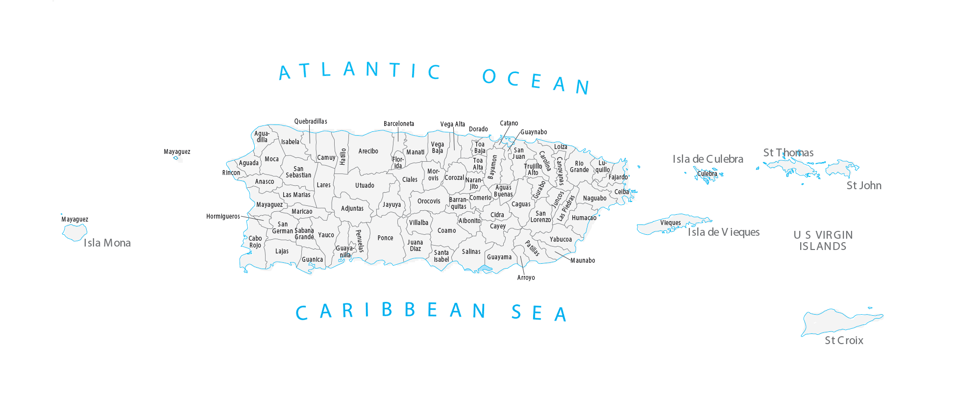 Puerto Rico Map Cities And Roads GIS Geography