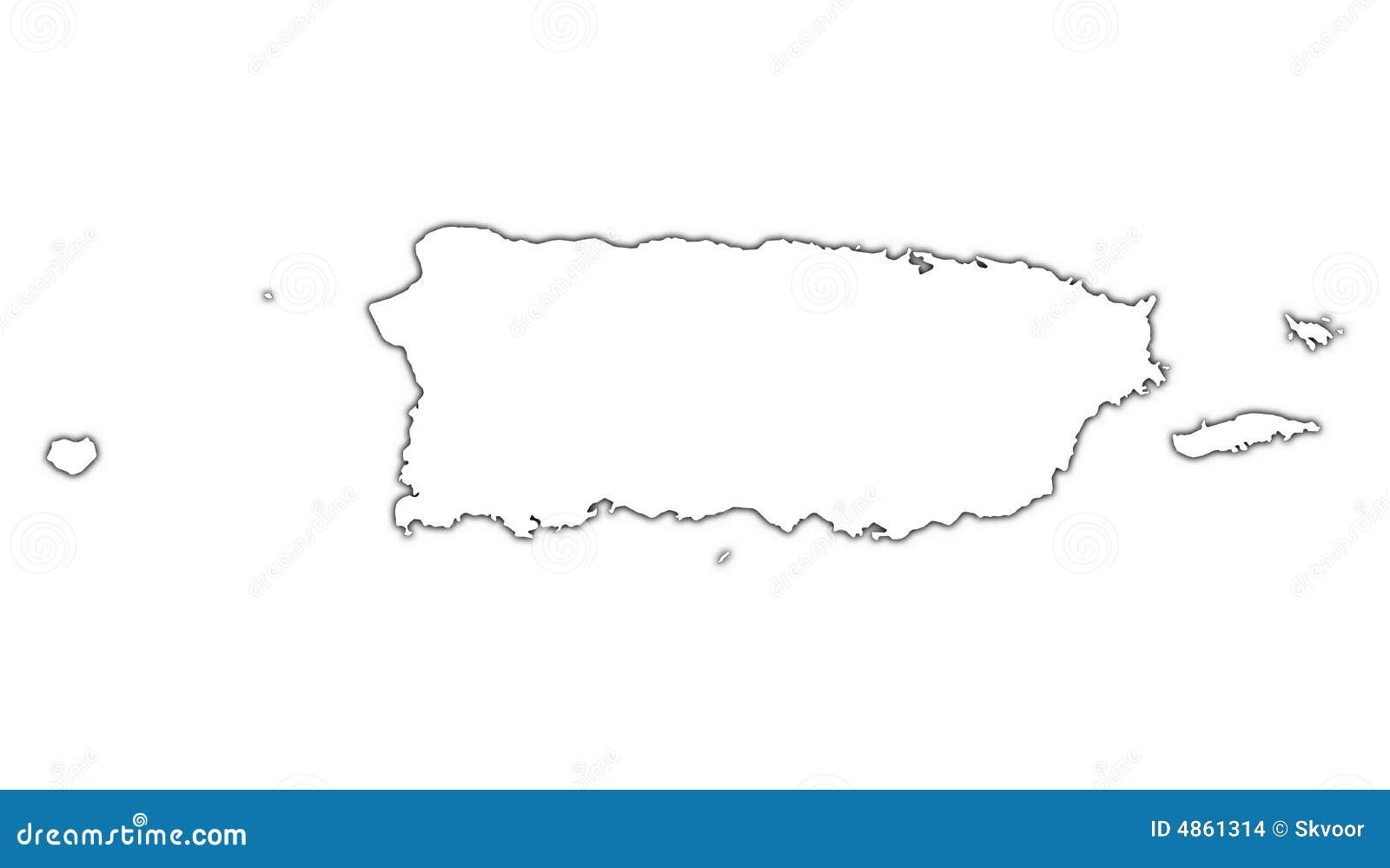 Puerto Rico Outline Map Stock Illustration Illustration Of Borders 4861314