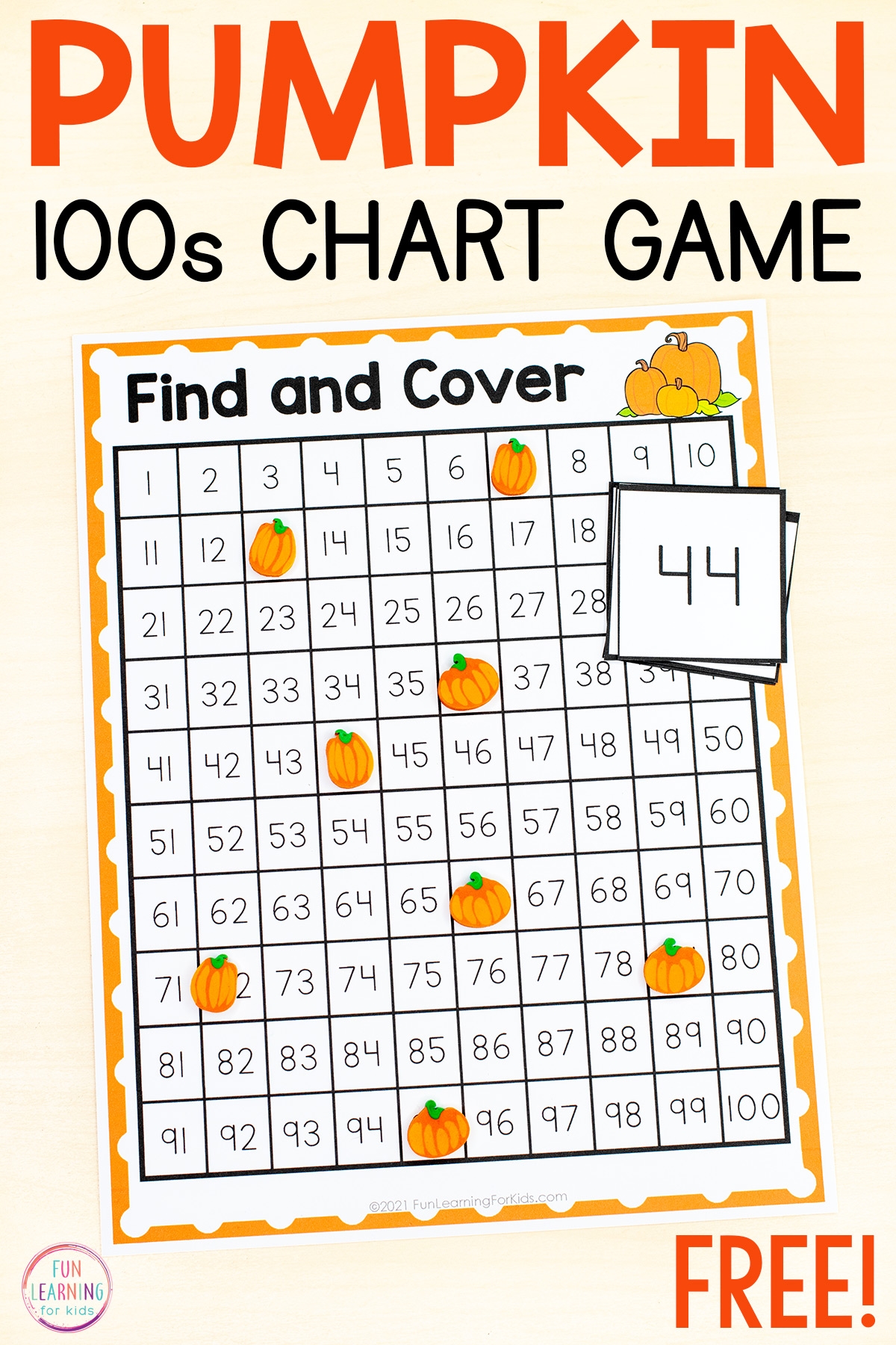 Pumpkin 100 U0026 120 Chart Printable Find And Cover Number Mats