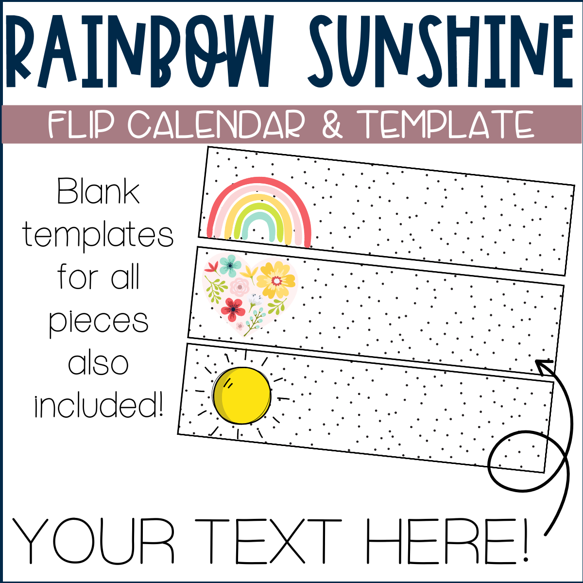 Rainbow Flip Calendar Stephanie Nash A Touch Of Class Teaching