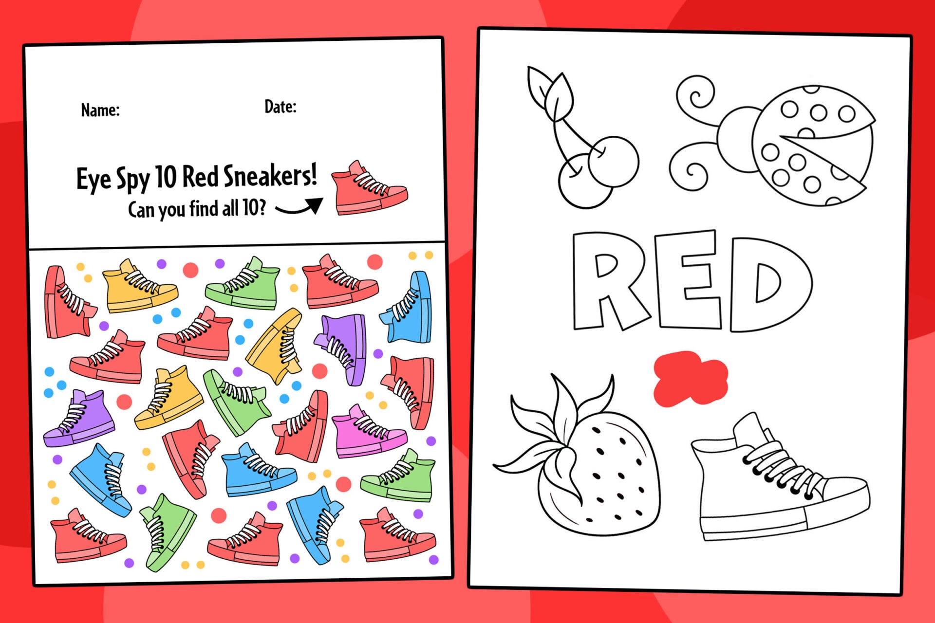 Red Color Activities And Worksheets For Preschool The Hollydog Blog