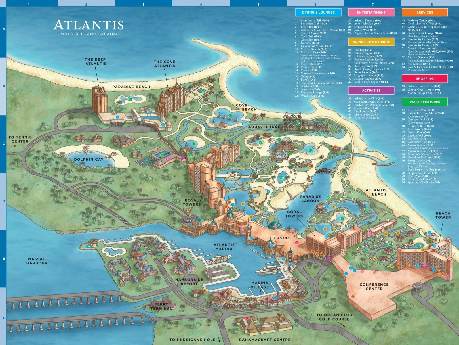 Resort Map Atlantis Resort And Casino