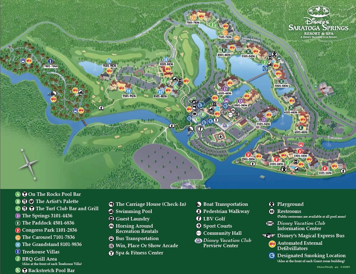 Resort Map Disney s Saratoga Springs Resort Spa Florida
