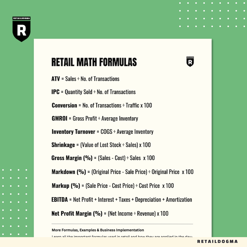 Retail Math Formulas Cheat Sheet Free Download Retail Math Formulas Cheat Sheet Free Download