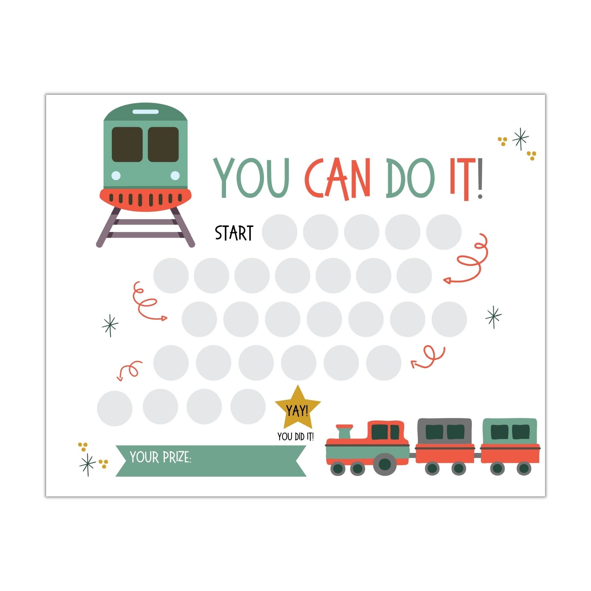 Reward Chart For Kids Printable Train Behavior Chart Daily Chore Chart Kids Routine Sticker Chart Toddler Reward Chart Etsy