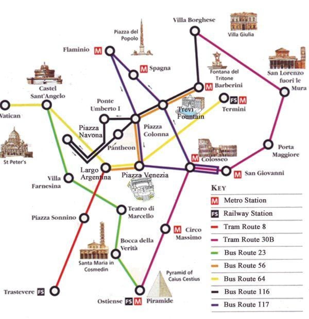 Rome Metro Map PDF Ticket Price Lines Hours Rome Subway Stations Close Tourist Attractions