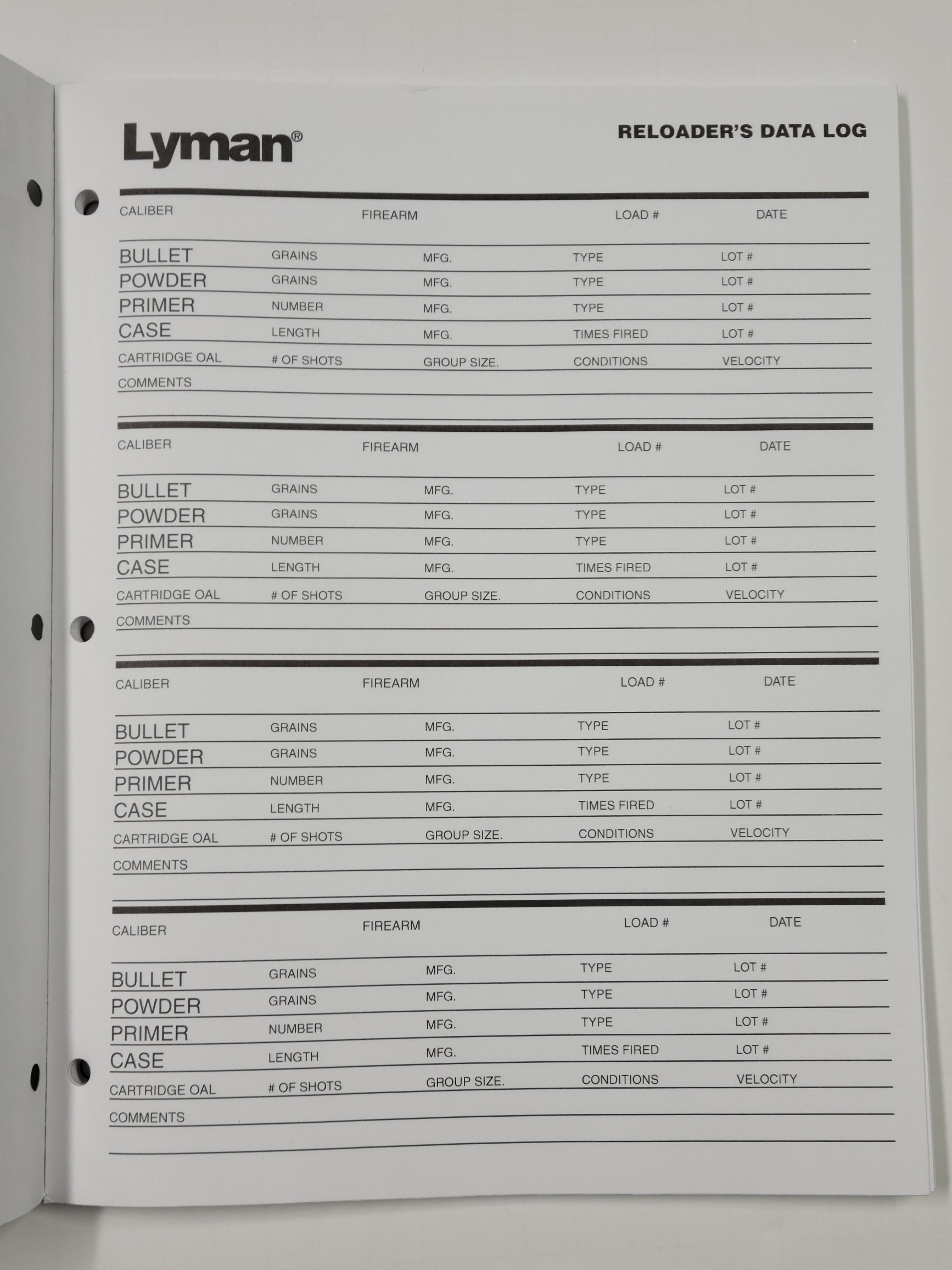 SALE 9847261 LYMAN Reloading Data Log Accurate Arms Ammo Inc 