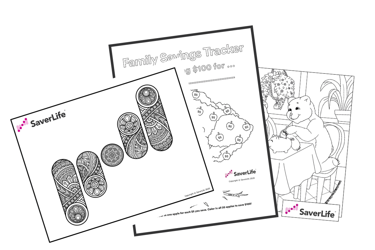 SaverLife Saving Money Coloring Pages Free Printable Savings 
