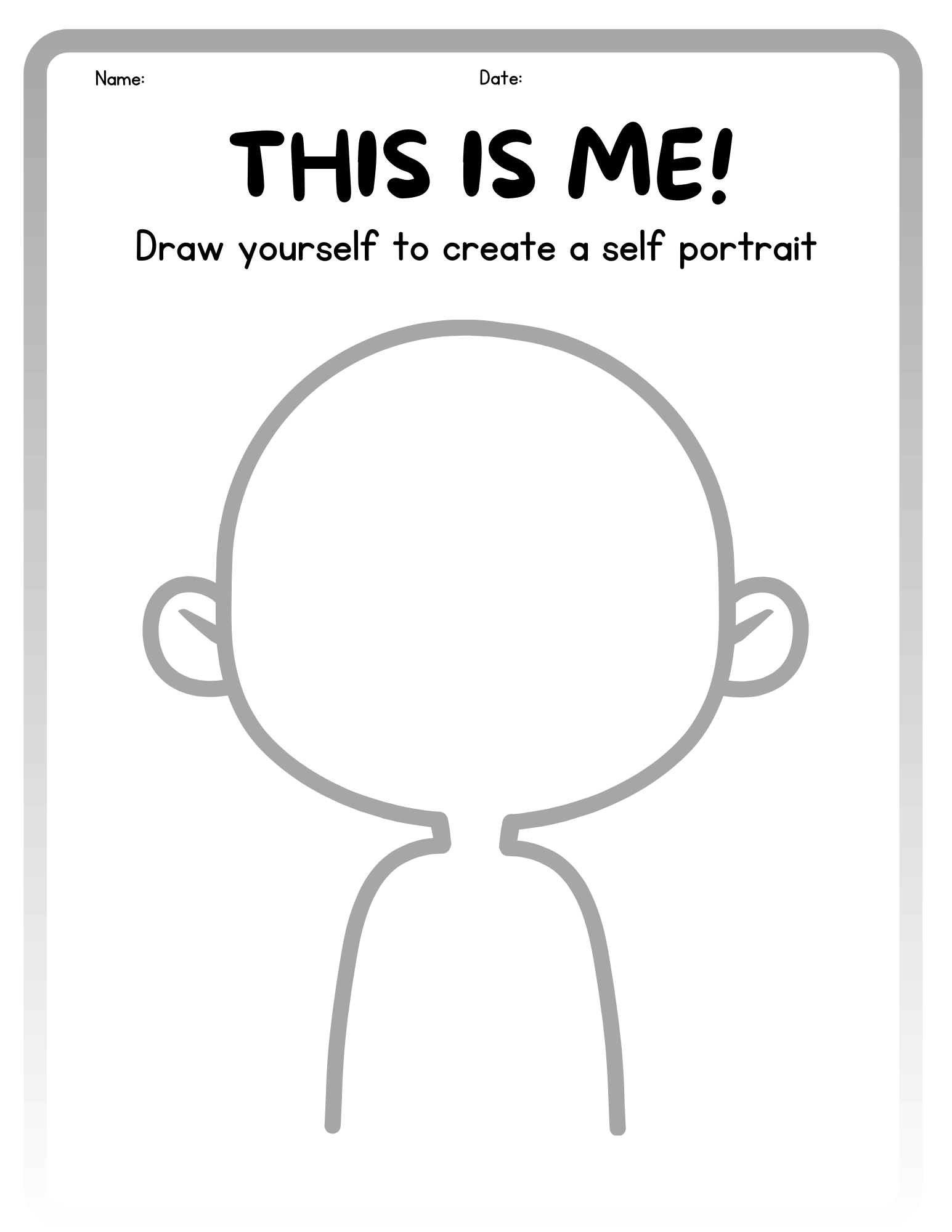 Self Portrait Worksheet Education World