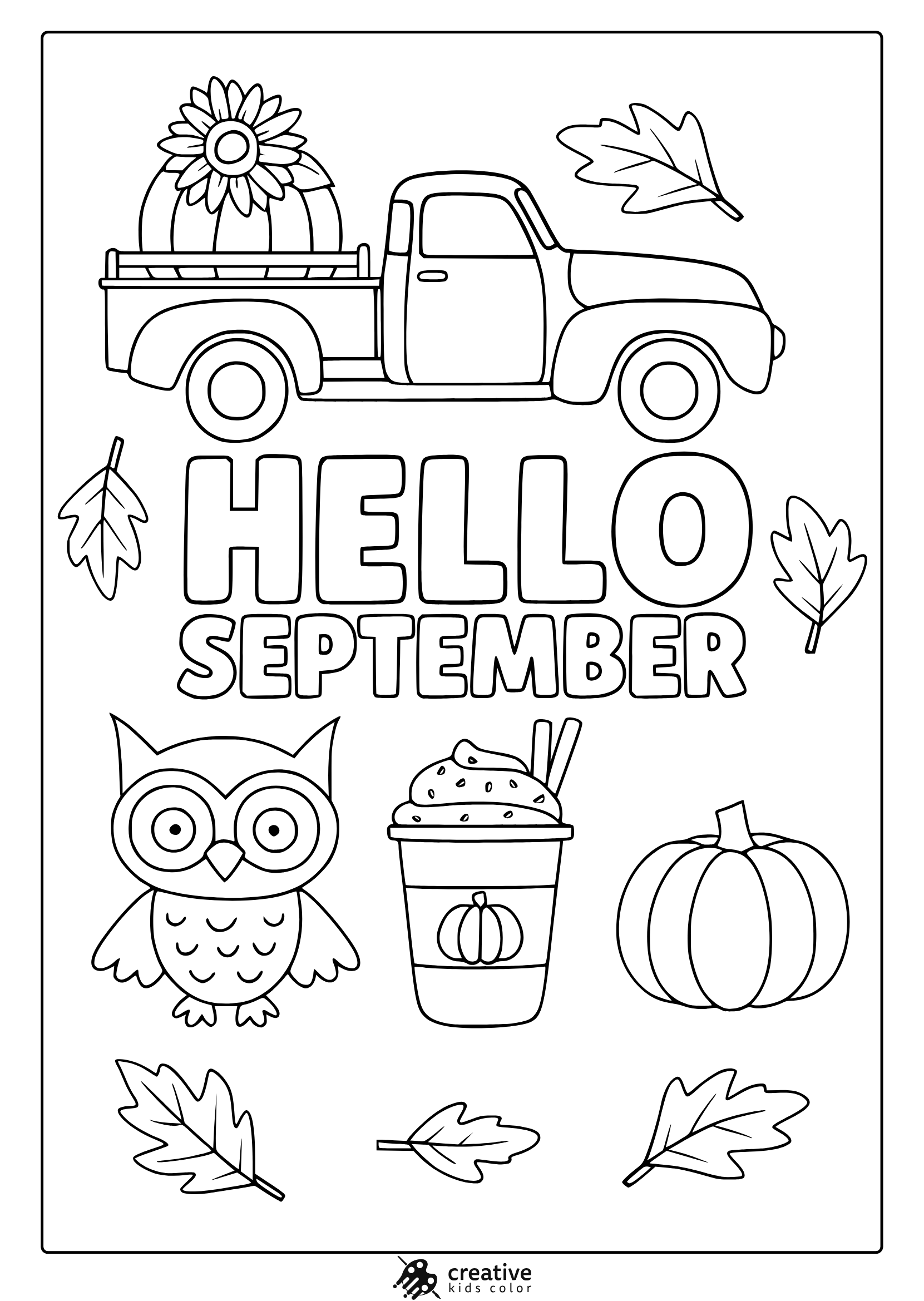 September Coloring Pages Free Fun Autumn Printables 