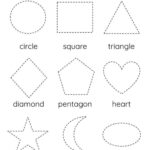 Shape Tracing Worksheet Montessori Shapes For Preschool Kindergarten PDF Etsy