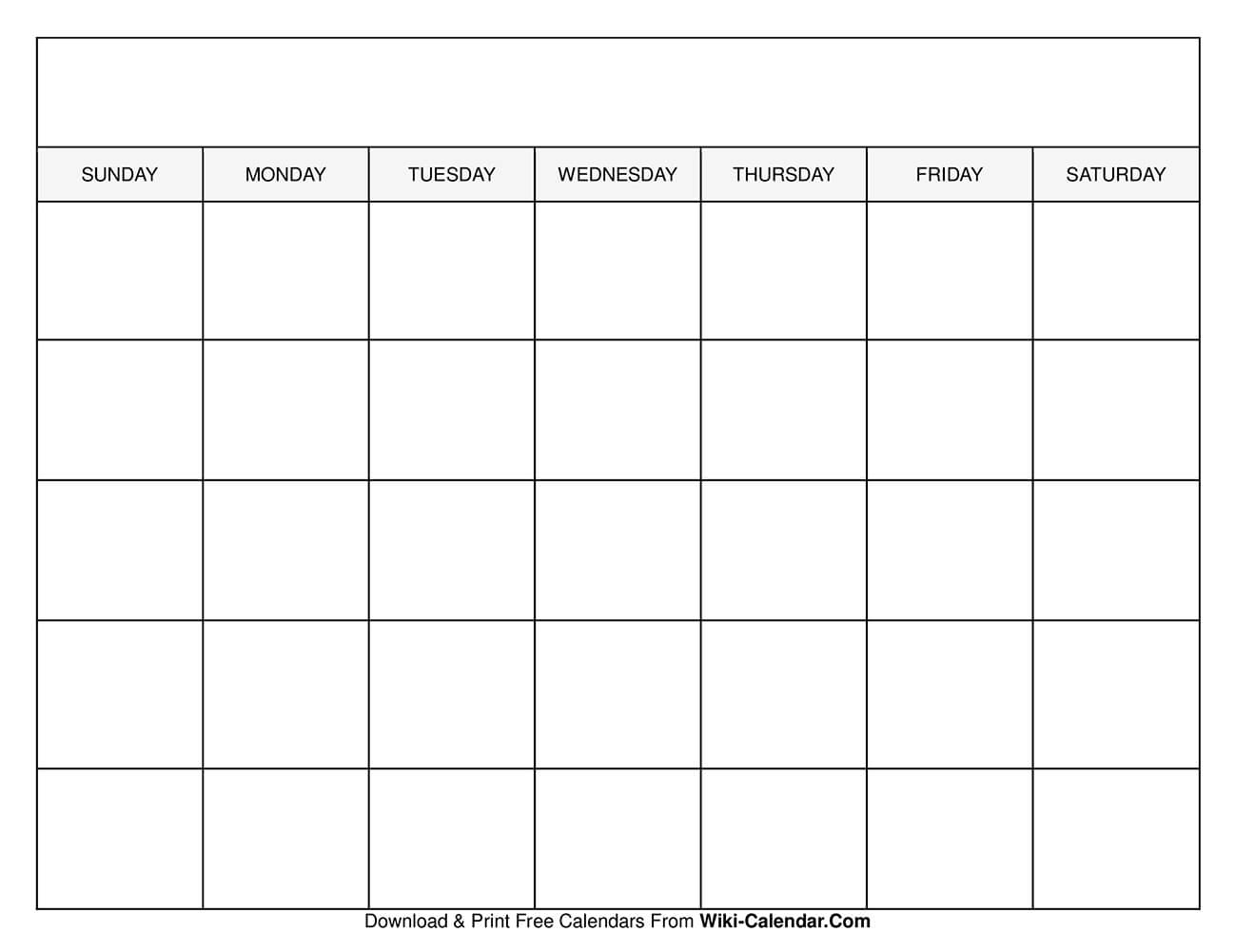 Simple Blank Calendar Templates Free To Download Print Simple Blank Calendar Templates Free To Download Print