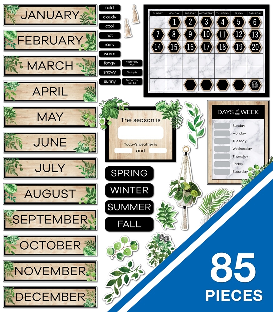Simply Boho Calendar Bulletin Board Set At Lakeshore Learning