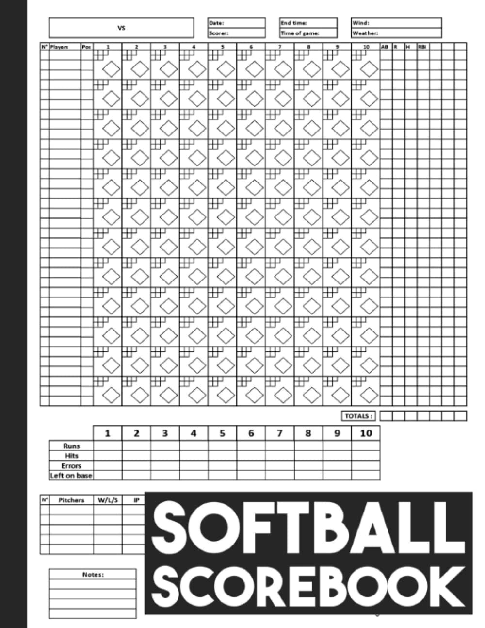 Softball Scorebook 100 Softball Score Sheets Softball Scorekeeper Book Softball Scorecard Book For Scorekeeping Softball Score Keeper Large Size 8 5 X 11 In Publishing Khnnot 9798447181178 Amazon Books