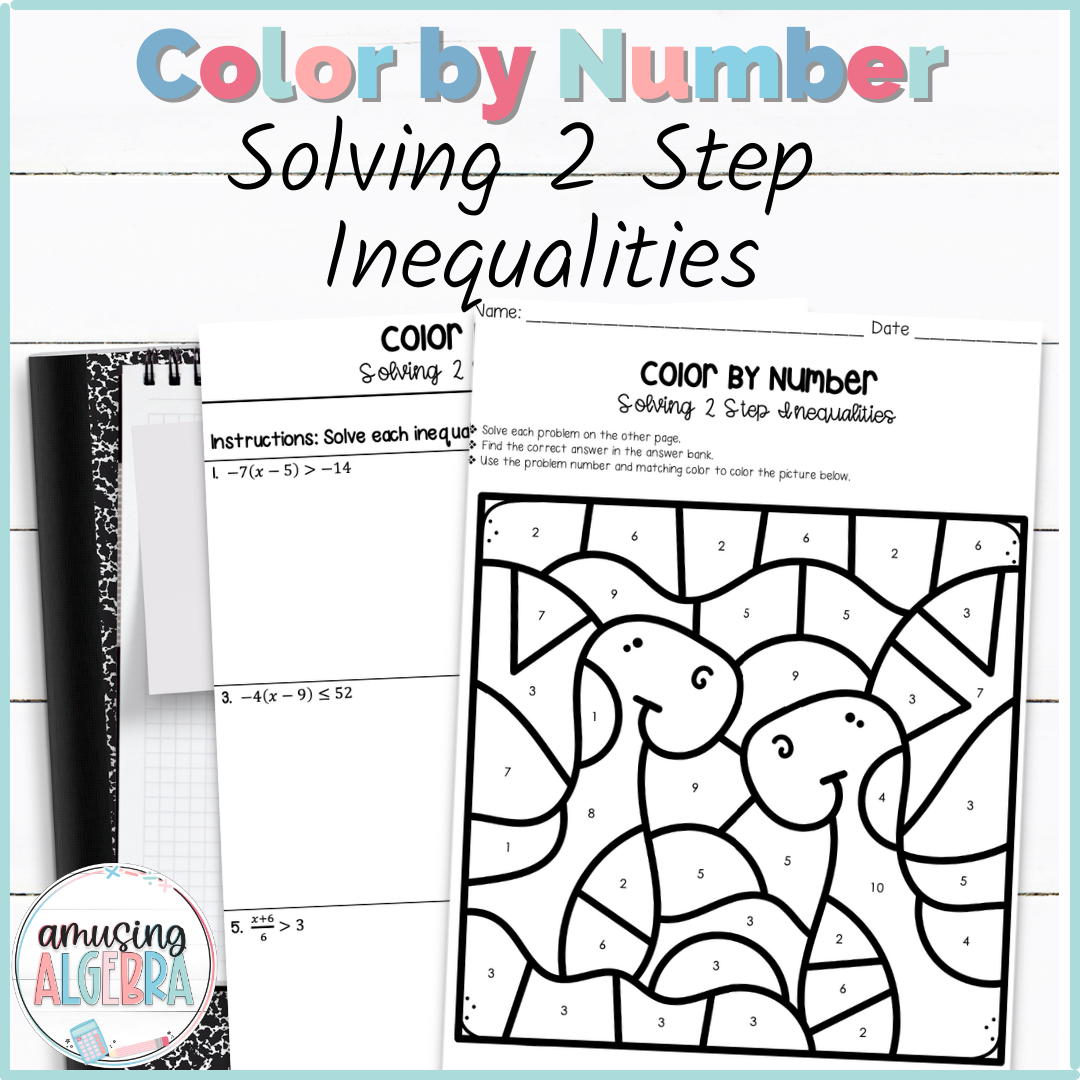 Solving Two Step Inequalities Coloring Activity Made By Teachers