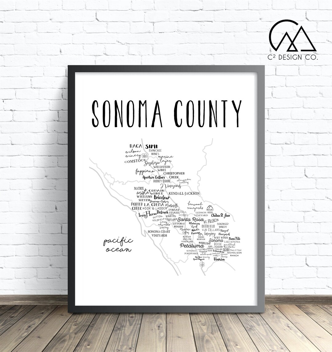 Printable Sonoma Winery Map