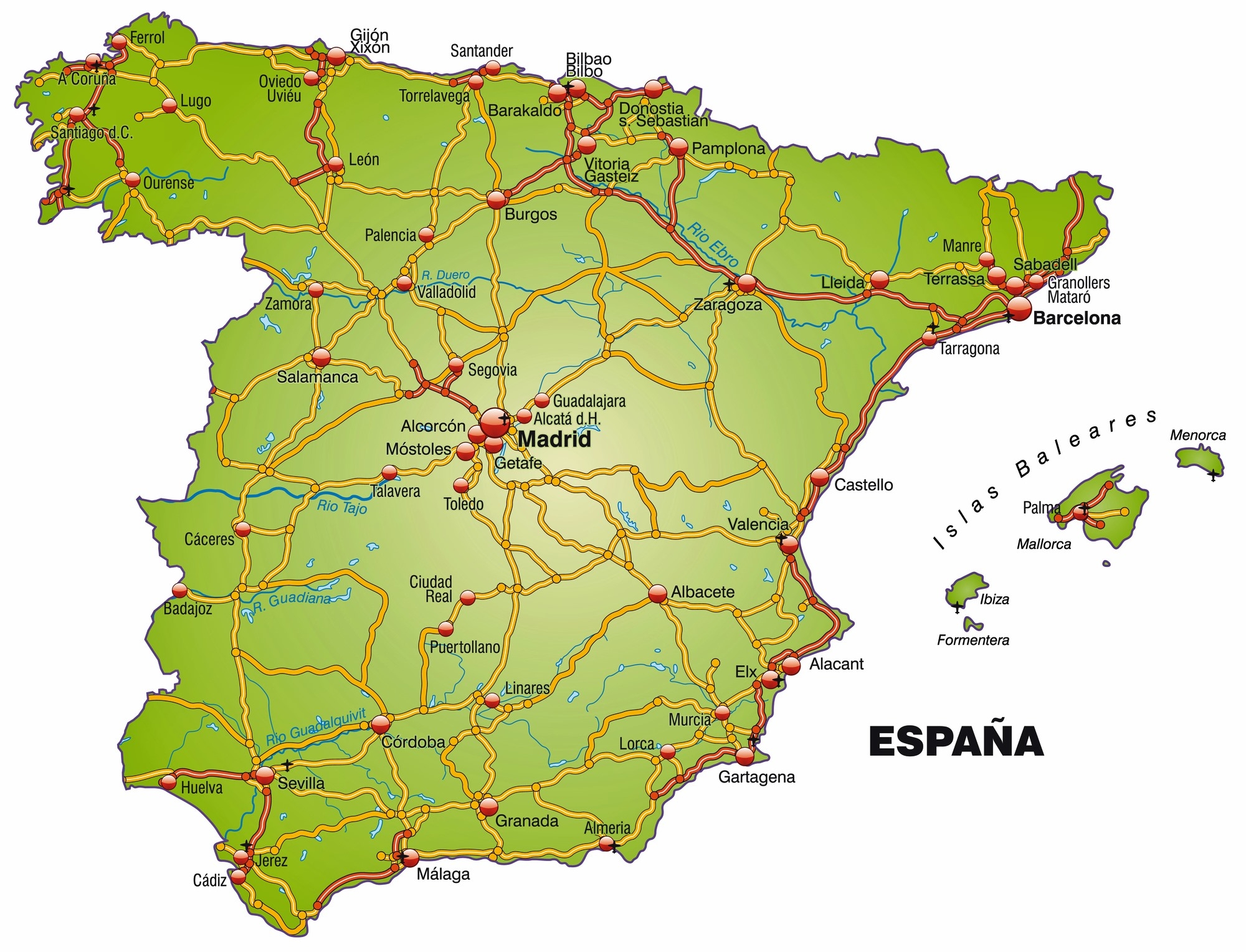 Printable Map Of Northern Spain Printable Map Of Northern Spain