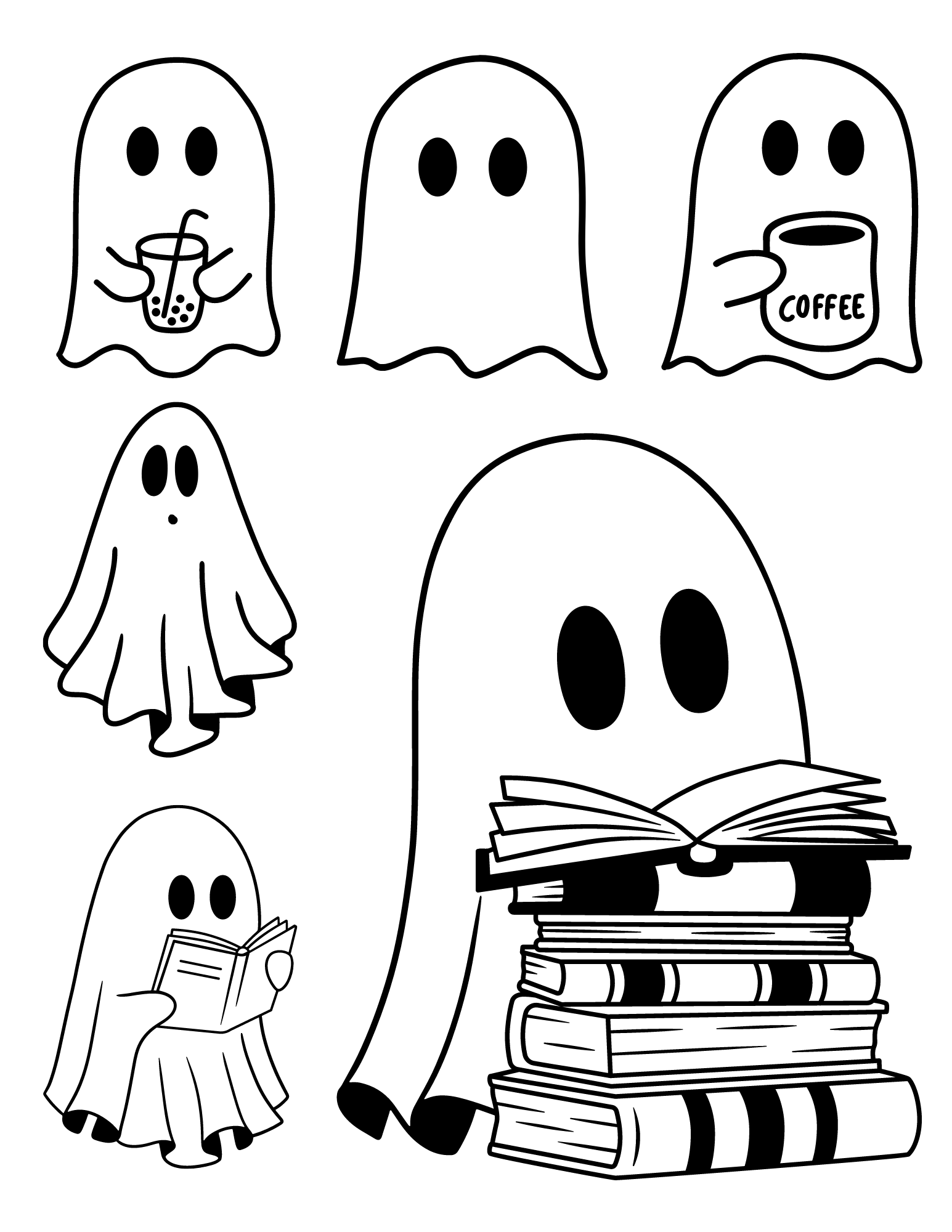 Ghost Coloring Sheets Printable