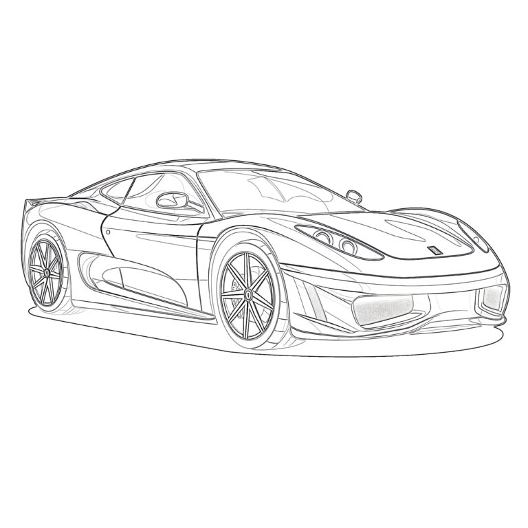 Sports Car Coloring Pages Mimi Panda
