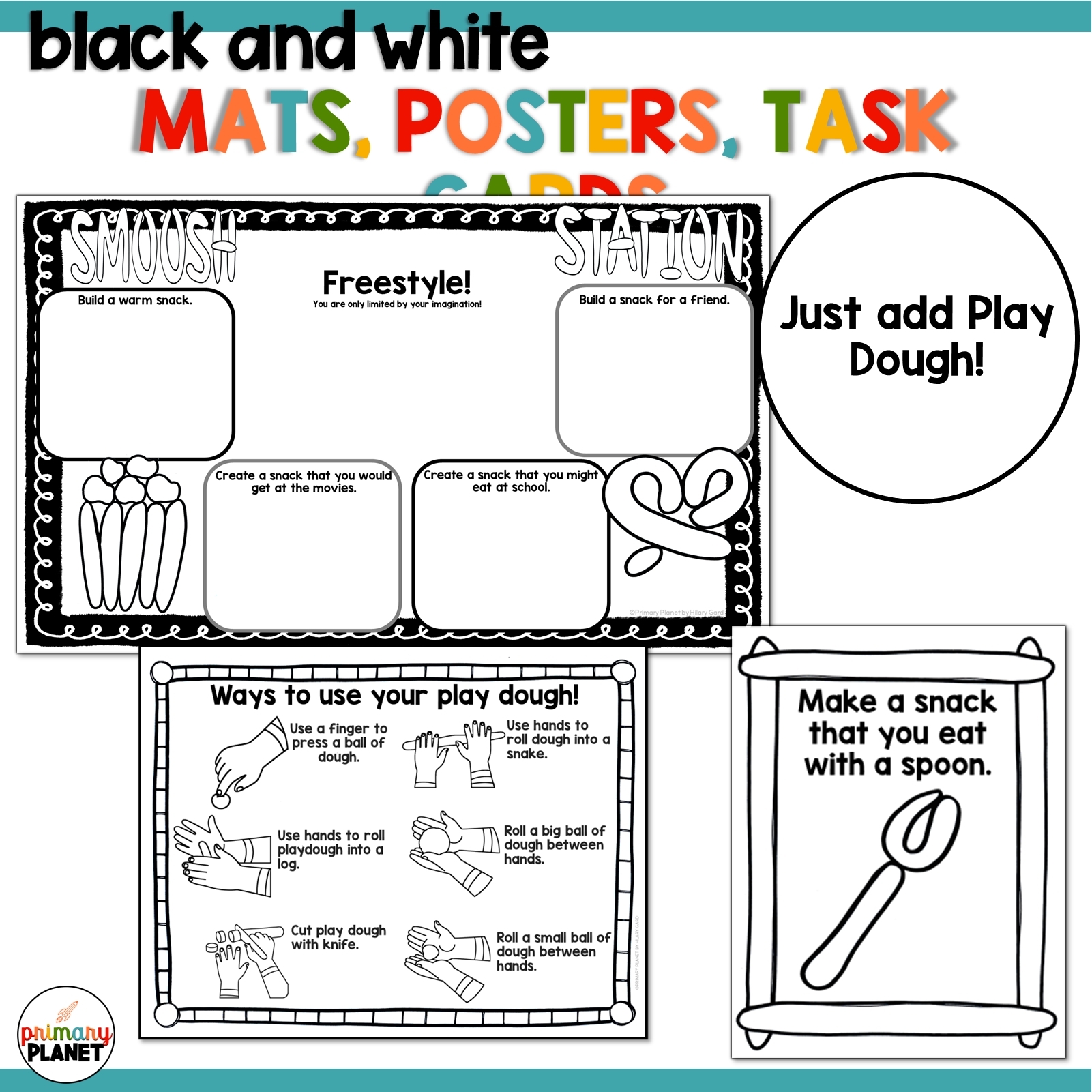 STEM Activities For Kids Printable Food Playdough Mats Primary Planet