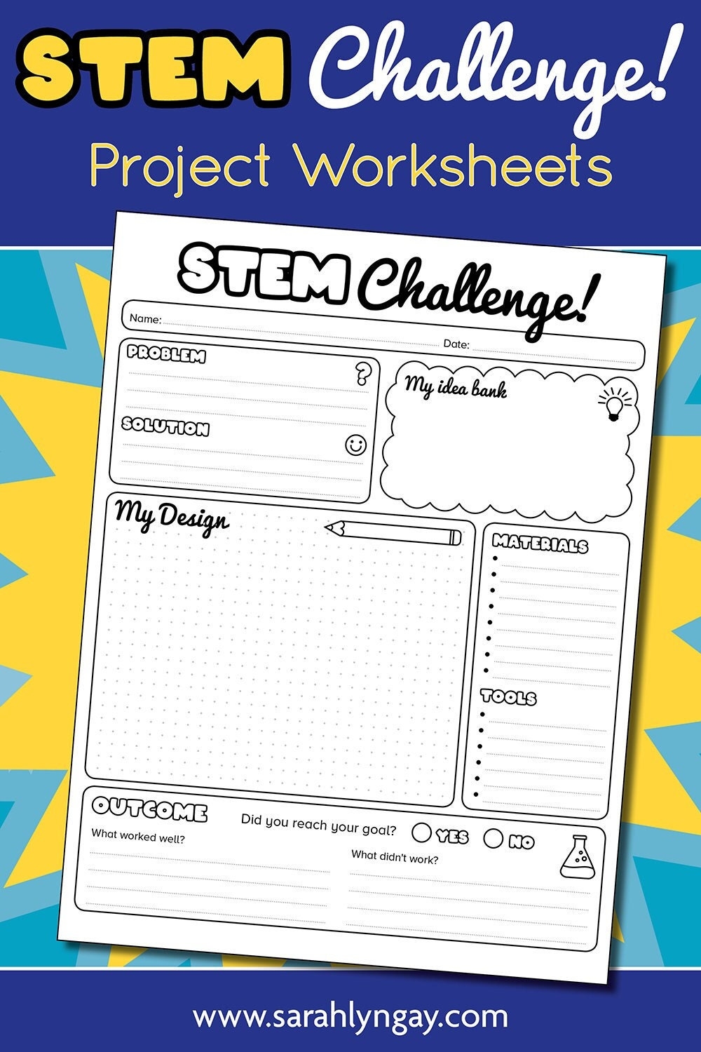 STEM Challenge Worksheets STEM Digital Download Instant Download Printable Download STEM Worksheets Etsy