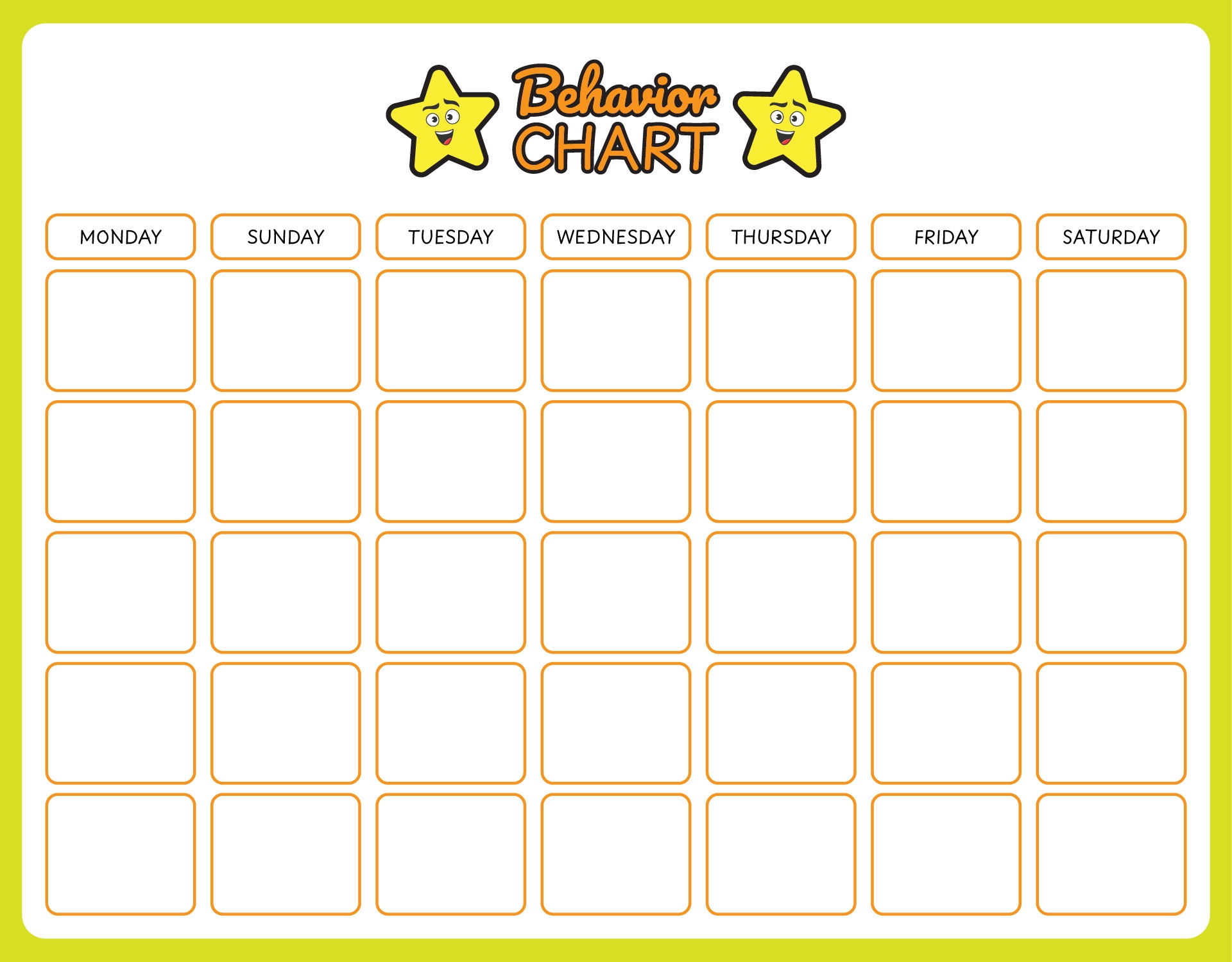 Sticker Reward Chart Free Printable Printable Party Favors