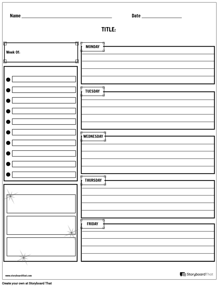 Storyboard That Free Student Planner Templates