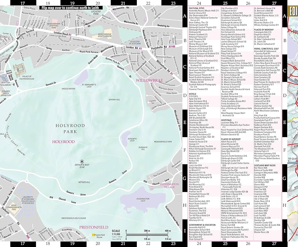 Edinburgh Street Map Printable