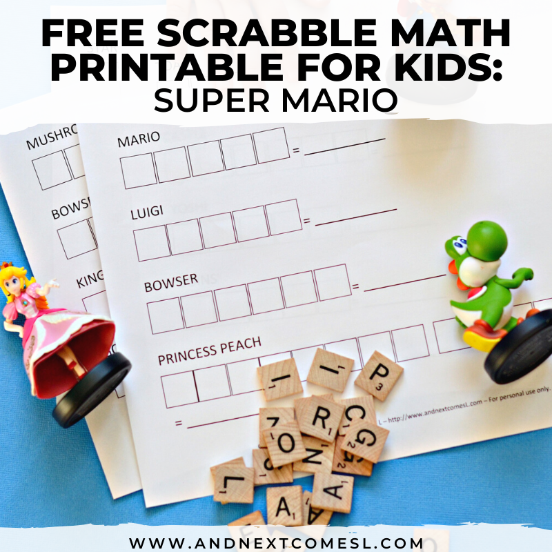 Printable Super Mario Worksheets