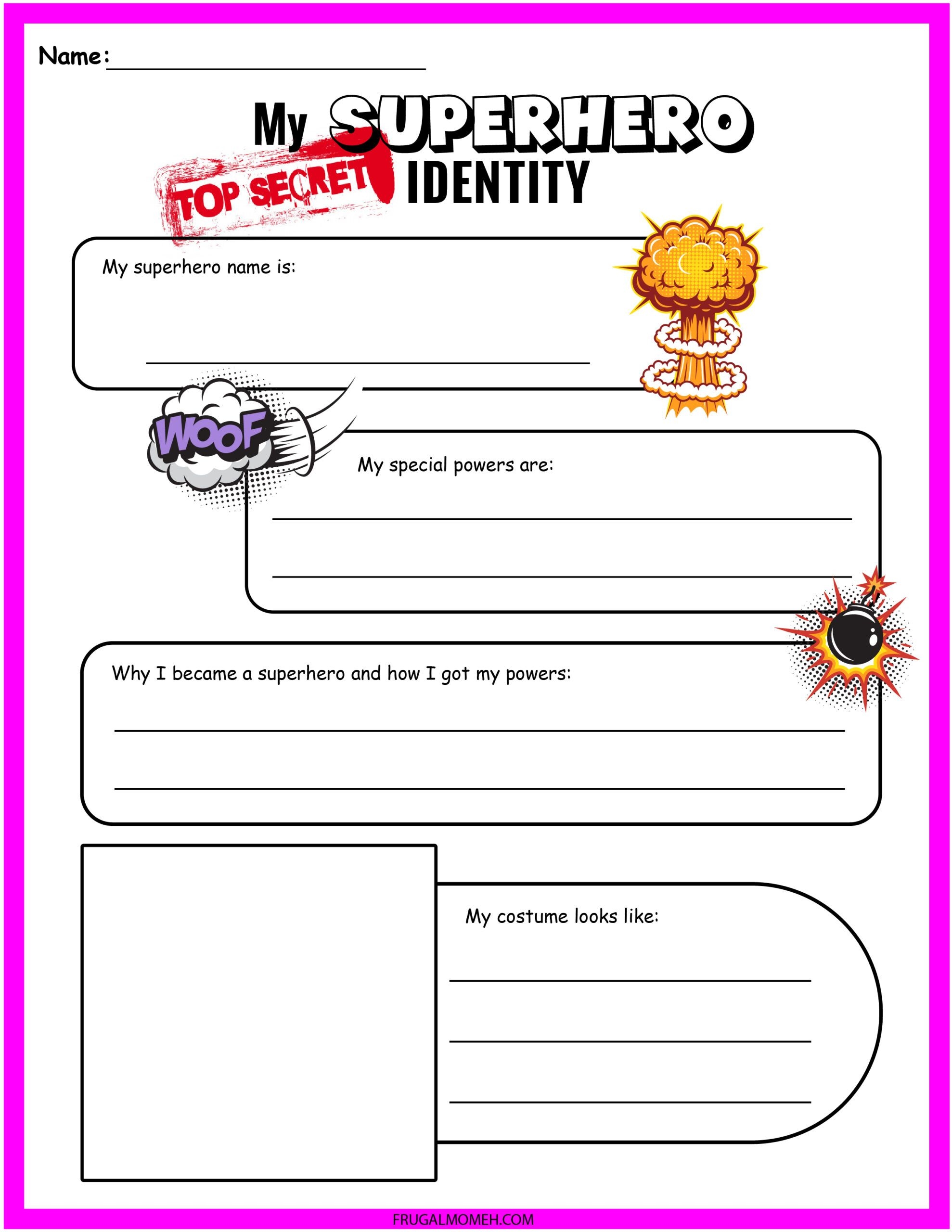 Superhero Printable Activities Printable Party Favors