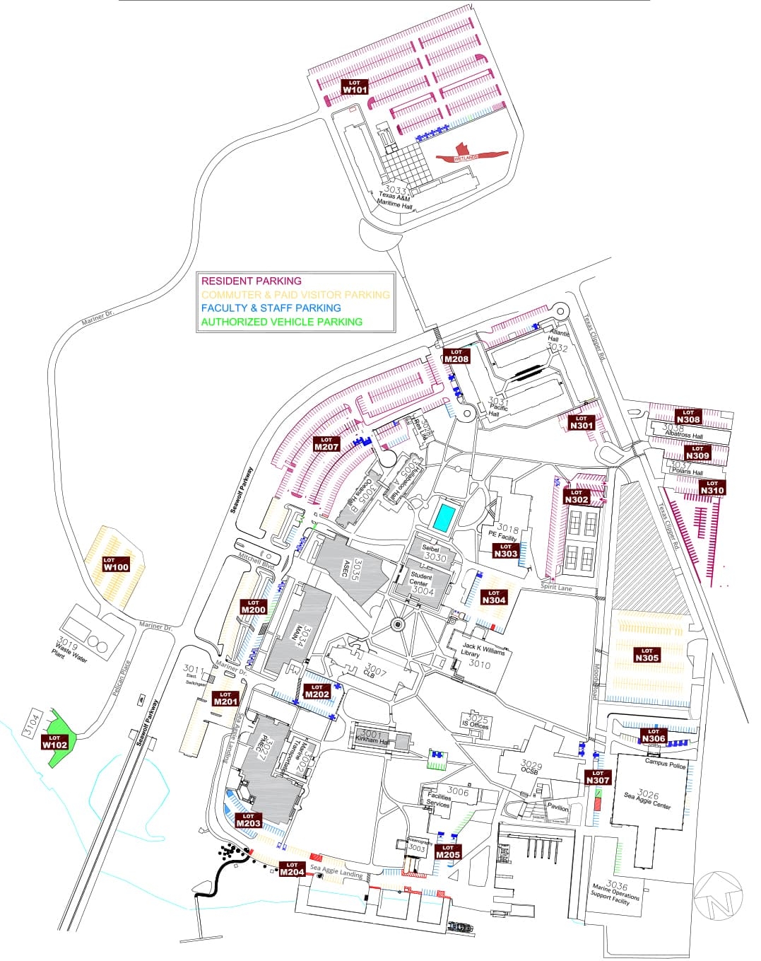 Texas A M University Galveston Campus Maps And Directions Texas A M At Galveston TX