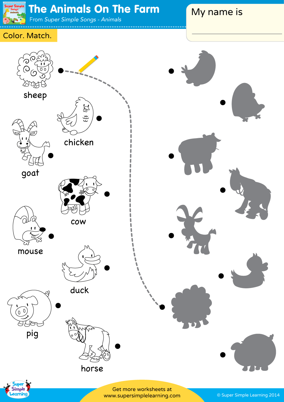 Printable Farm Animals Worksheets For Kindergarten Printable Farm Animals Worksheets For Kindergarten