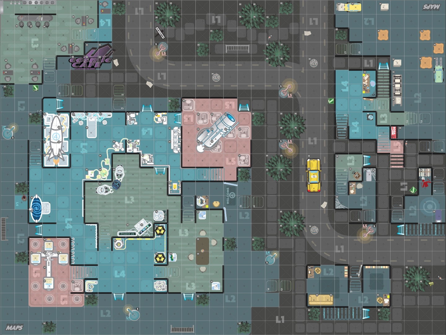 The Baxter Building A Custom Heroclix Map By Shadowmaps In Matt S s Heroclix Maps Comic Art Gallery Room
